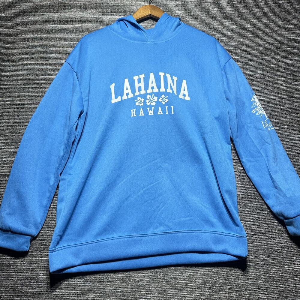 Lahaina Hawaii Hoodie Men's L Blue Pullover Memorial August 8th